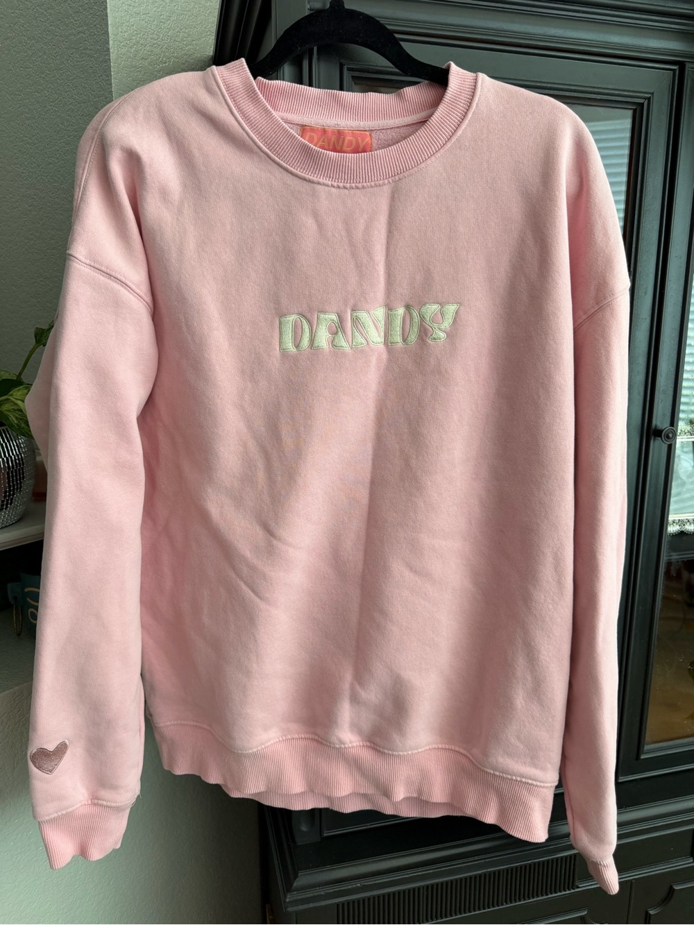 AND Pastel Pink Crewneck Sweatshirt with Embroidered Logo